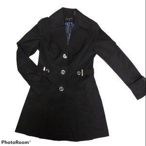 Via Spiga Black XS Trench/Rain Coat XS